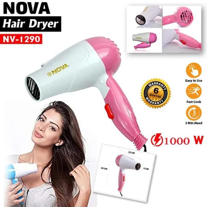 Nova Hair Dryer 1000W Pink Portable