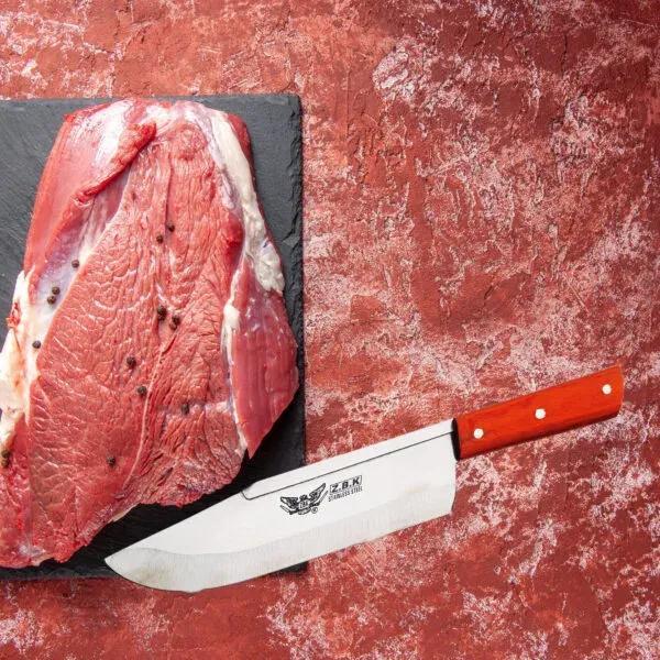 Professional Steak Cutting Knife with Red Handle