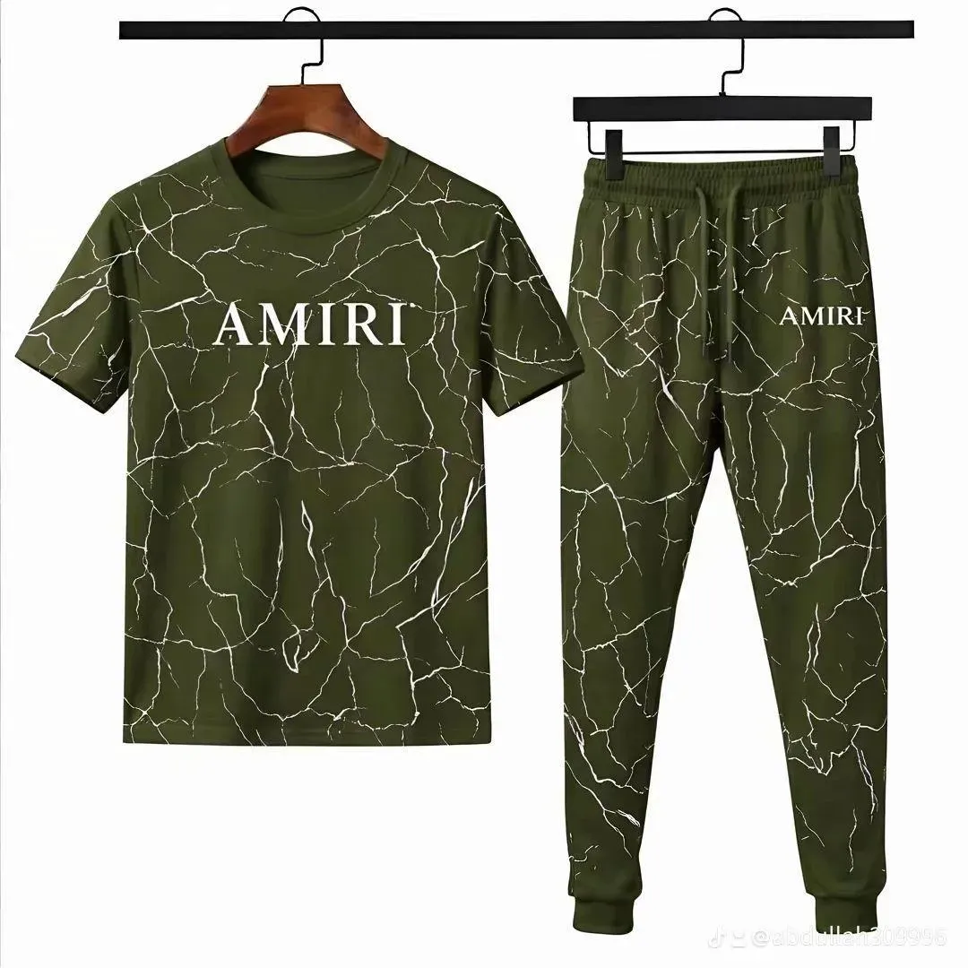 Green Amirt Graphic Track Suit for Men
