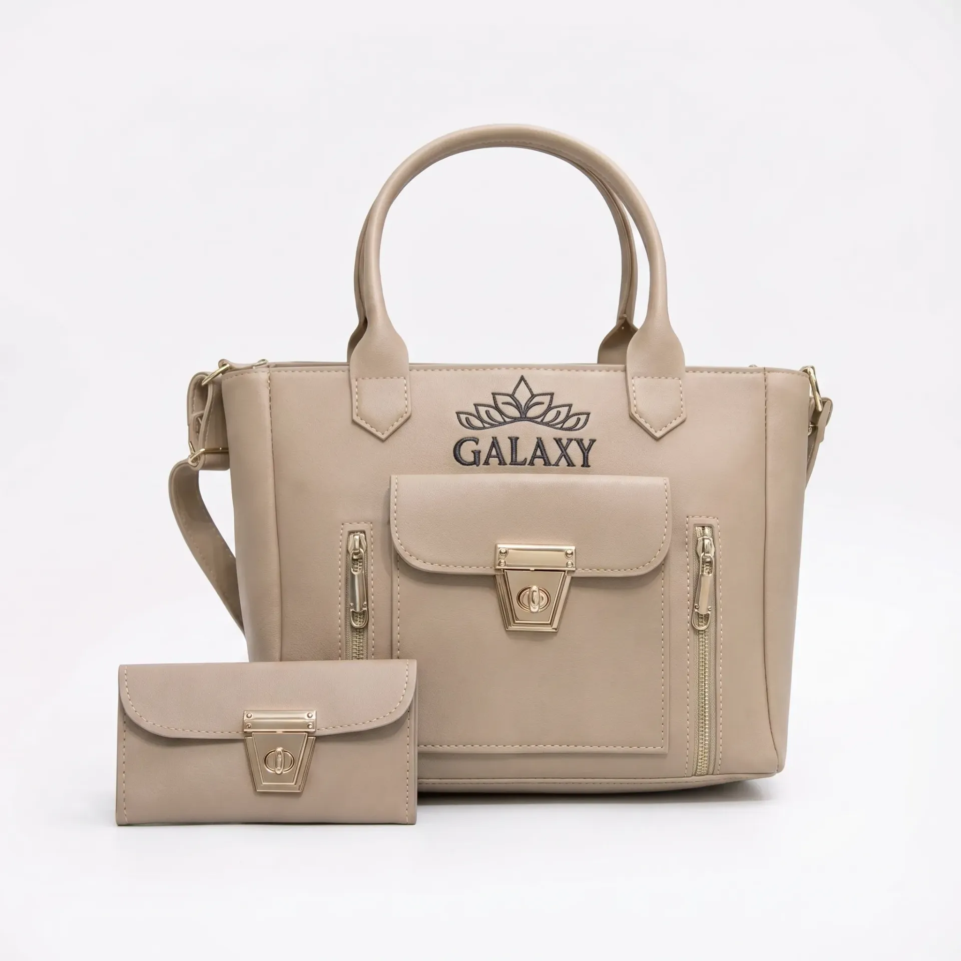 Leather Handbag & Wallet Set for Women
