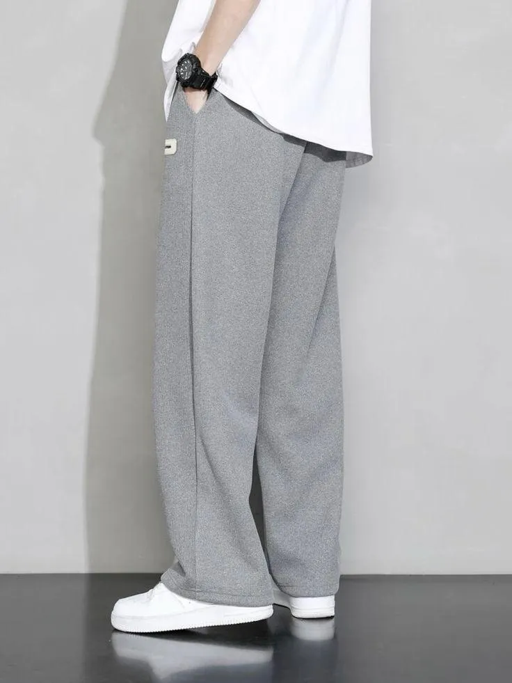 Men's Micro Plain Grey Trouser Small to 2XL